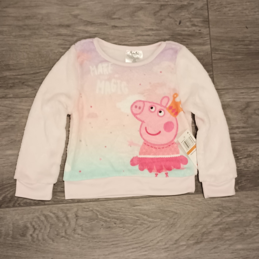 Peppa pig Toddler Fleece Pullover Sweater Pink 3T